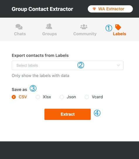 Extract Number of WhatsApp Labels